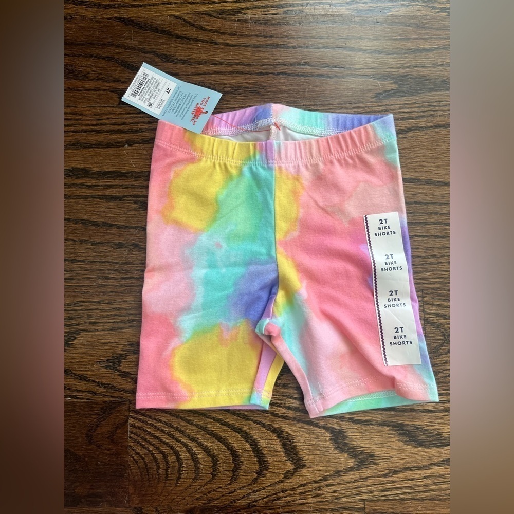 Cat and Jack girls bike shorts Sz. 2T multicolored NWT
